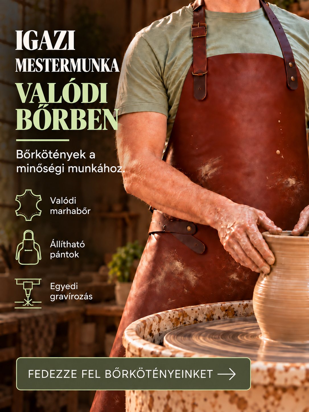 Bőrkötények a minőségi munkához – fedezze fel bőrkötényeinket